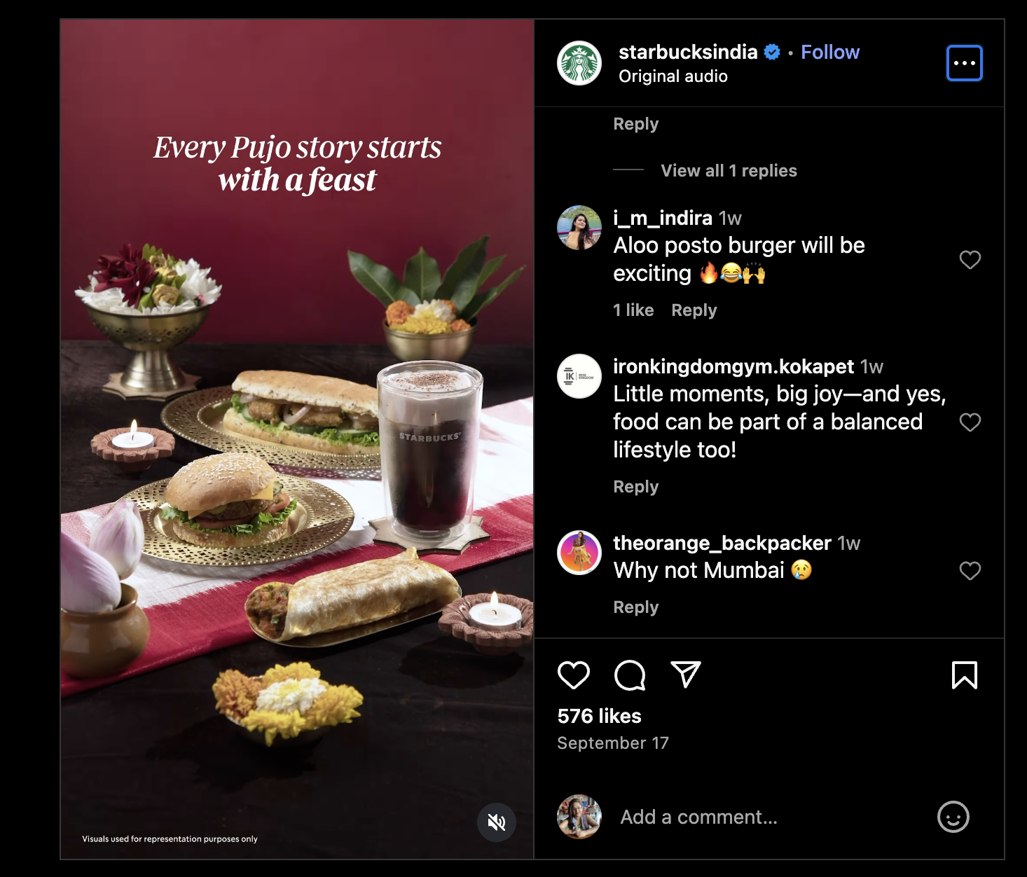 starbucks sentiment signals
